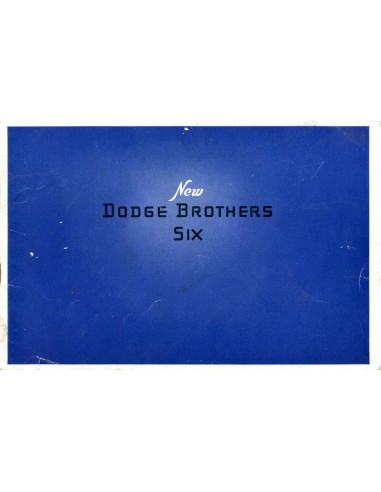 1929 DODGE BROTHERS SIX BROCHURE ENGELS USA