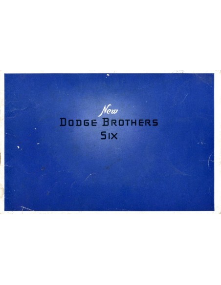 1929 DODGE BROTHERS SIX BROCHURE ENGELS USA