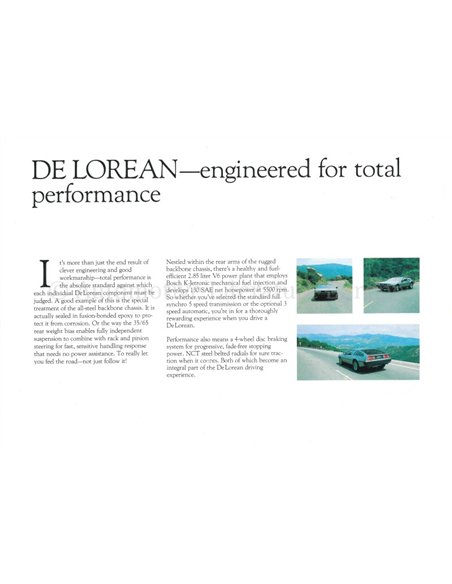 1981 DELOREAN DMC-12 BROCHURE ENGELS 