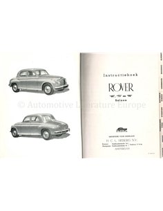 1955 ROVER 60 | 75 | 90 INSTRUCTIEBOEKJE NEDERLANDS 2