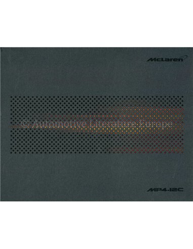 2013 MCLAREN MP4-12C HARDCOVER PROSPEKT JAPANISCH