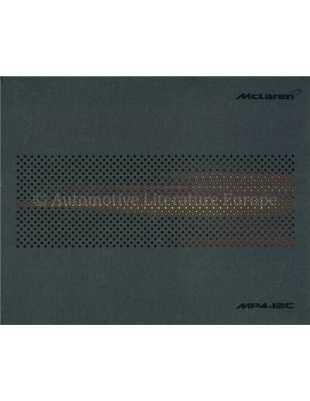 2013 MCLAREN MP4-12C HARDCOVER PROSPEKT JAPANISCH
