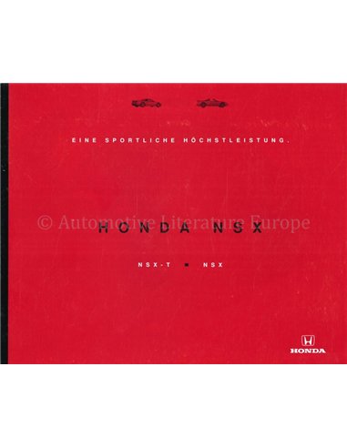 1995 HONDA NSX-T | NSX BROCHURE DUITS