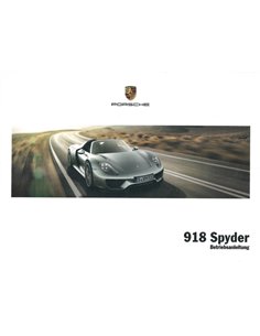 2015 PORSCHE 918 SPYDER BETRIEBSANLEITUNG DEUTSCH