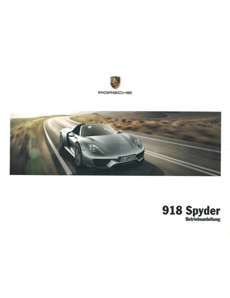 2015 PORSCHE 918 SPYDER OWNERS MANUAL GERMAN