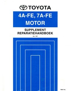 1997 TOYOTA AVENSIS 4A-FE | 7A-FE ENGINE (SUPPLEMENT) WORKSHOP MANUAL DUTCH