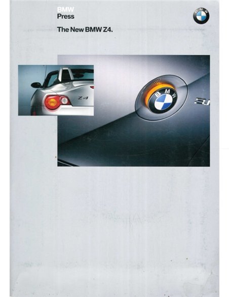 2003 BMW Z4 PRESSEMAPPE ENGLISCH