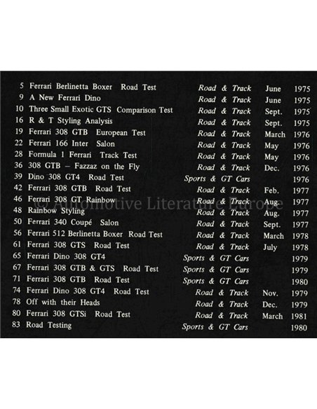 ROAD & TRACK ON FERRARI 1975-1981 