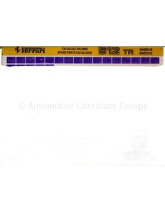 1992 FERRARI 512 TR ERSATZTEILKATALOG 708/92 2