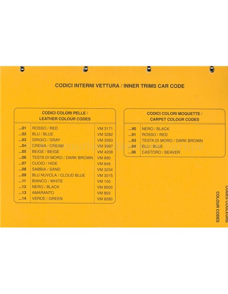 1992 FERRARI 512 TR SPARE PARTS CATALOG 708/92