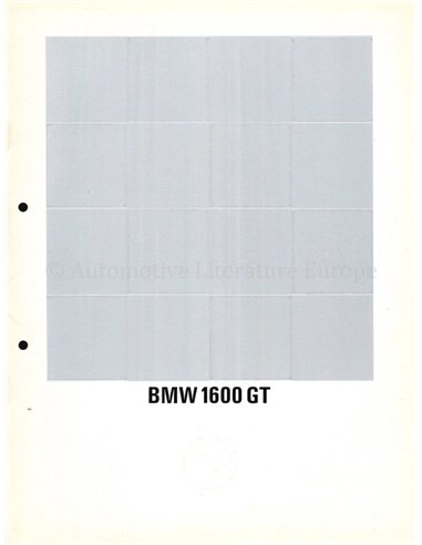 1967 BMW 1600 GT PROSPEKT NIEDERLÄNDISCH