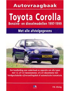 1997 - 1999 TOYOTA COROLLA BENZINE & DIESEL VRAAGBAAK NEDERLANDS