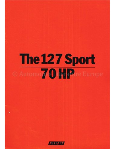 1978 FIAT 127 SPORT 70HP PROSPEKT ENGLISCH