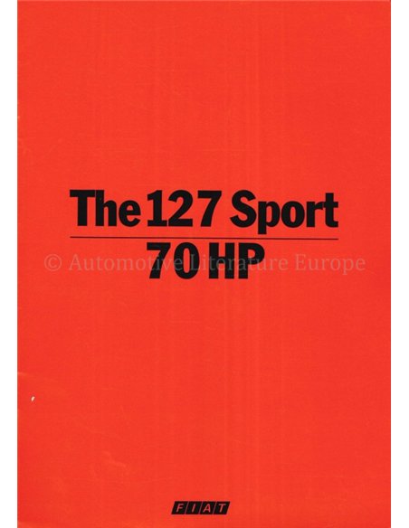 1978 FIAT 127 SPORT 70HP BROCHURE ENGELS