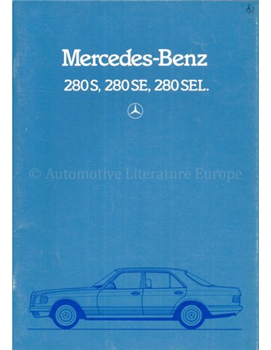 1981 MERCEDES BENZ S KLASSE BROCHURE DUITS