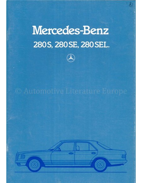 1981 MERCEDES BENZ S KLASSE BROCHURE DUITS