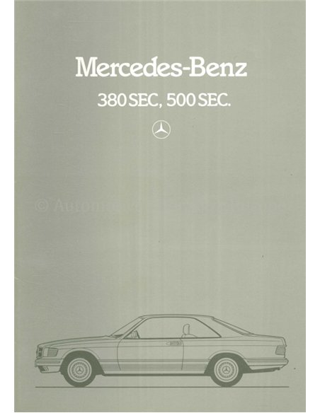 1981 MERCEDES BENZ S KLASSE COUPE BROCHURE NEDERLANDS