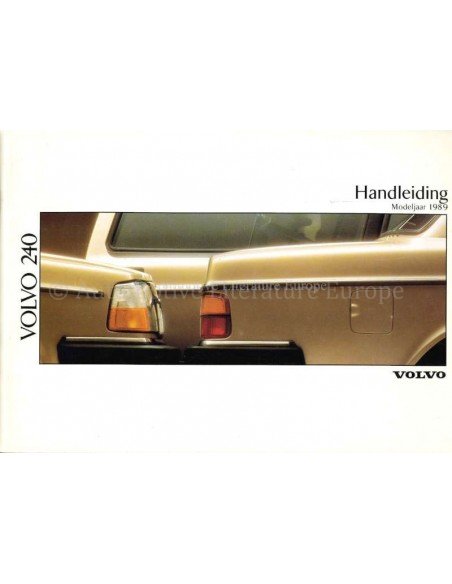 1991 VOLVO 240 OWNERS MANUAL DUTCH