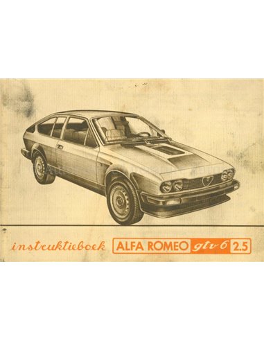 1981 ALFA ROMEO GTV6 2.5 OWNERS MANUAL DUTCH