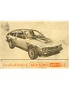 1981 ALFA ROMEO GTV6 2.5 INSTRUCTIEBOEKJE NEDERLANDS