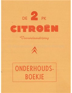 1961 CITROEN 2CV INSTRUCTIEBOEKJE NEDERLANDS