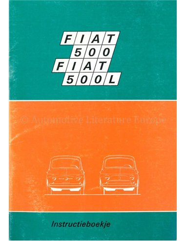 1972 FIAT 500 (L) BETRIEBSANLEITUNG NIEDERLÄNDISCH