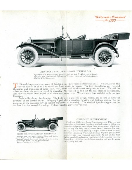 1913 OVERLAND PROGRAMMA BROCHURE ENGELS