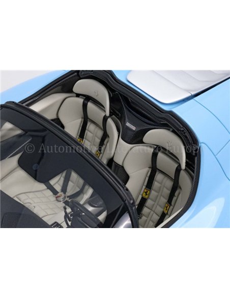 2023 FERRARI DAYTONA SP3 SERIE ICONA OPEN ROOF AZZURO LA PLATA AND ITALIAN FLAG MODELAUTO X/7