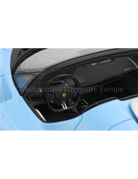 2023 FERRARI DAYTONA SP3 SERIE ICONA OPEN ROOF AZZURO LA PLATA AND ITALIAN FLAG MODELAUTO X/7