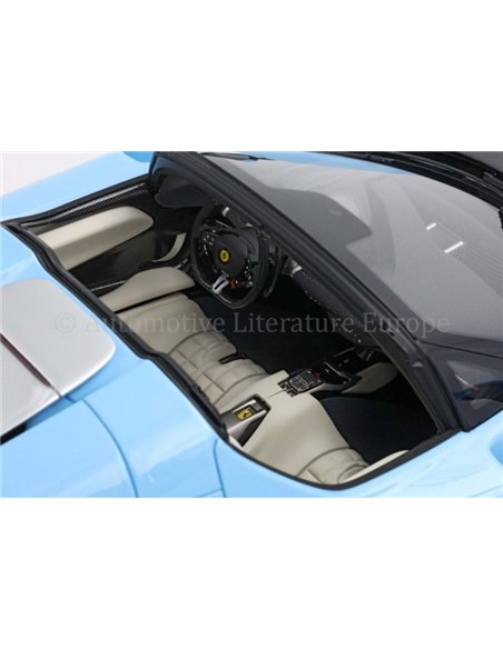2023 FERRARI DAYTONA SP3 SERIE ICONA OPEN ROOF AZZURO LA PLATA AND ITALIAN FLAG MODELAUTO X/7