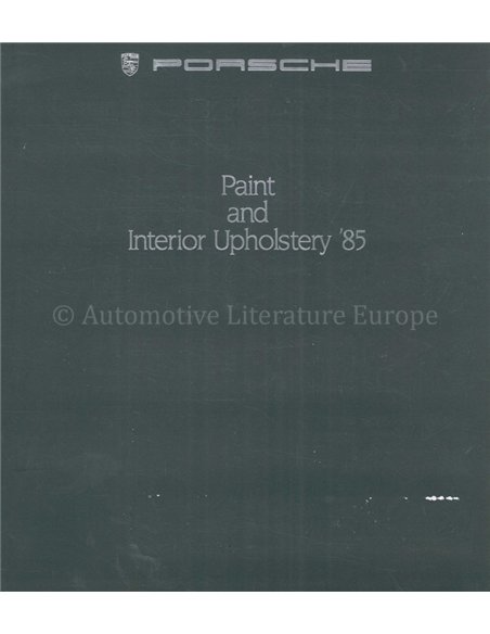 1985 PORSCHE 911 | 944 | 928 S COLOURS & INTERIOR BROCHURE ENGLISH
