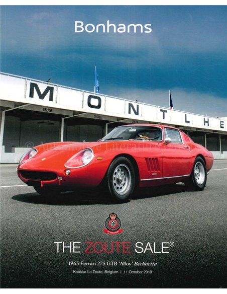 2019 BONHAMS THE ZOUTE SALE, 1965 FERRARI 275 GTB ALLOY BERLINETTA VEILING CATALOGUS