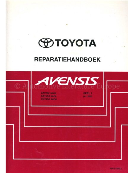 2003 TOYOTA AVENSIS WORKSHOP MANUAL DUTCH (PART 2)