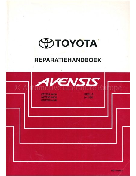 2003 TOYOTA AVENSIS WORKSHOP MANUAL DUTCH (PART 3)