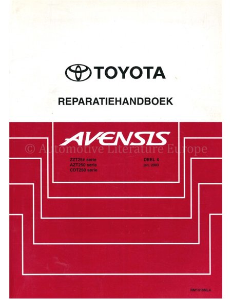 2003 TOYOTA AVENSIS WORKSHOP MANUAL DUTCH (PART 4)