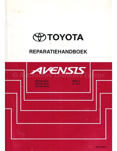 2003 TOYOTA AVENSIS WERKSTATTHANDBUCH NIEDERLÄNDISCH (TEIL 6)