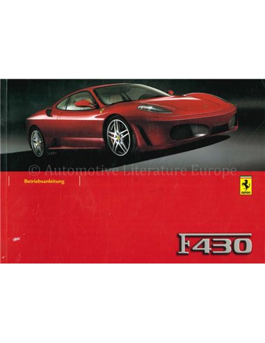 2004 FERRARI F430 OWNERS MANUAL GERMAN