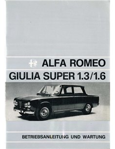 1974 ALFA ROMEO GIULIA SUPER INSTRUCTIEBOEKJE DUITS