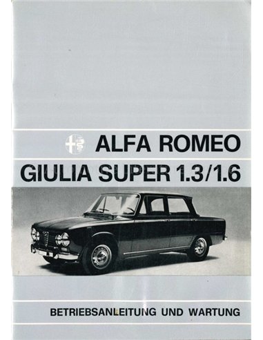 1974 ALFA ROMEO GIULIA SUPER OWNERS MANUAL GERMAN