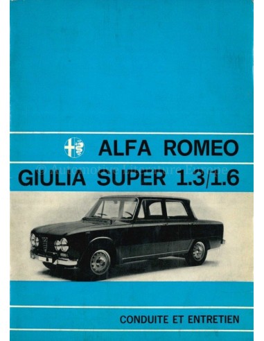 1973 ALFA ROMEO GIULIA SUPER OWNERS MANUAL FRENCH