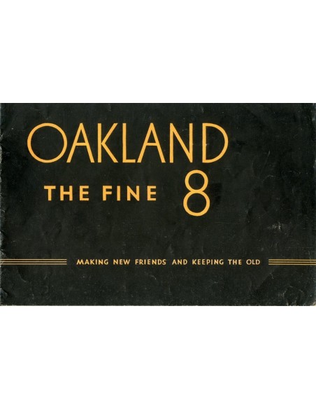 1931 OAKLAND THE FINE 8 PROSPEKT ENGLISCH