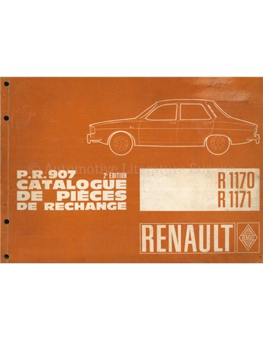 1970 RENAULT 12 ERSATZTEILKATALOG 