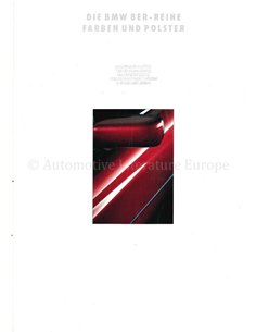 1992 BMW 8 SERIES COLOUR AND UPHOLSTERY BROCHURE