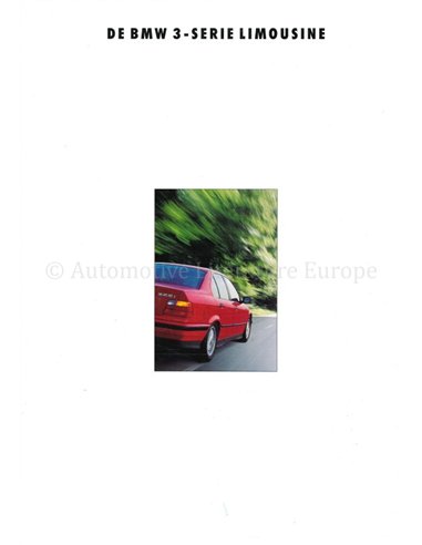 1992 BMW 3 SERIES SALOON BROCHURE DUTCH