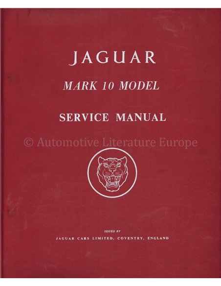 1960 JAGUAR MARK 10 WERKPLAATSHANDBOEK ENGELS