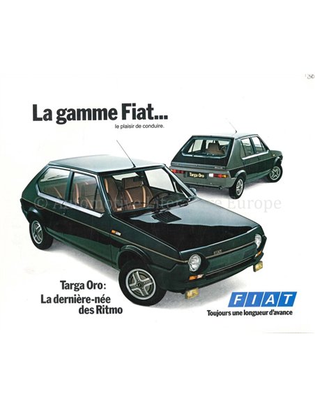 1980 FIAT PROGRAMM PROSPEKT FRANZÖSISCH