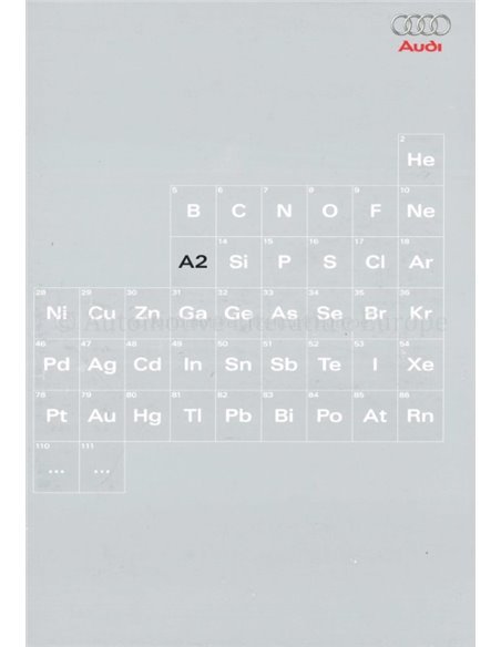 2002 AUDI A2 BROCHURE NEDERLANDS