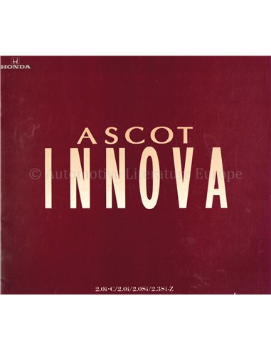 1993 HONDA ASCOT INNOVA BROCHURE JAPANESE