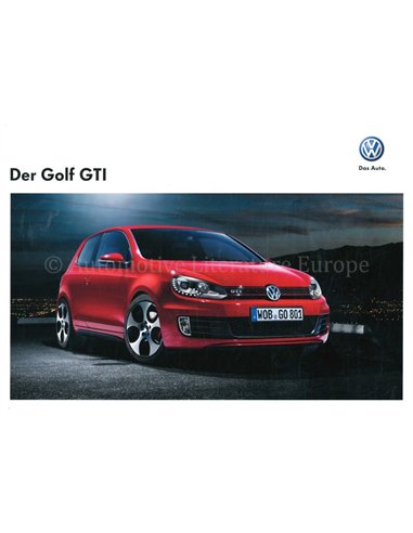 2012 VOLKSWAGEN GOLF GTI ROCHURE GERMAN