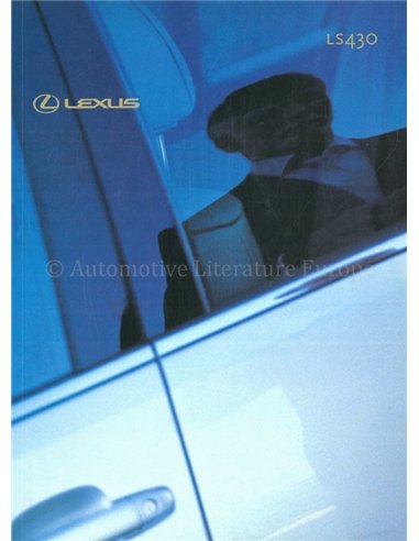 2001 LEXUS LS430 BROCHURE DUTCH